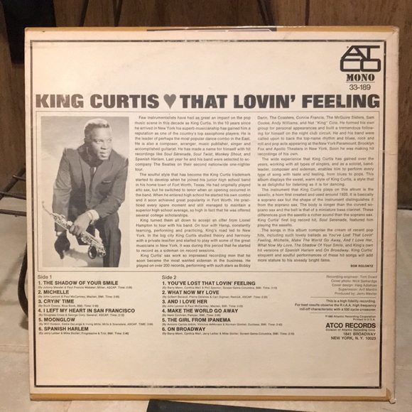 KING CURTIS THAT LOVIN’ FEELING - Picture 2 of 10